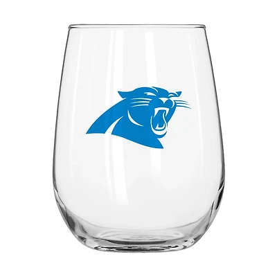 Logo Brands Carolina Panthers Gameday 16 oz Curved Beverage Glass