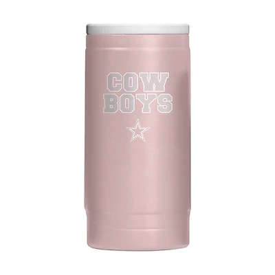Logo Brands Dallas Cowboys Stencil Powder Coat Slim Can Coolie