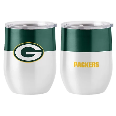 Logo Brands Green Bay Packers 16 oz Colorblock Stainless Curved Beverage Tumbler
