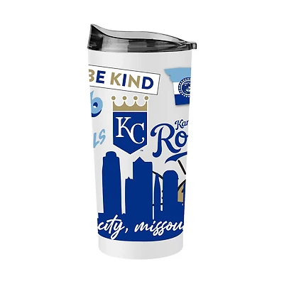 Logo Brands Kansas City Royals 20 oz Native Powder Coat Tumbler