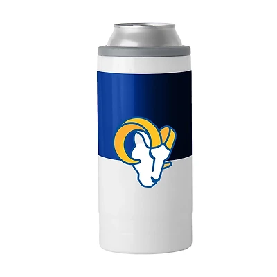 Logo Brands Los Angeles Rams Colorblock 12 oz Slim Can Coolie