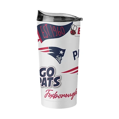 Logo Brands New England Patriots 20 oz Native Powder Coat Tumbler