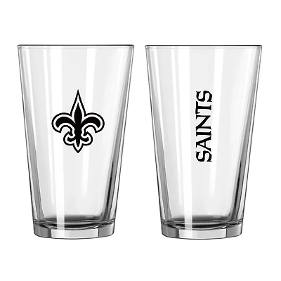 Logo Brands New Orleans Saints 16 oz Gameday Pint Glass