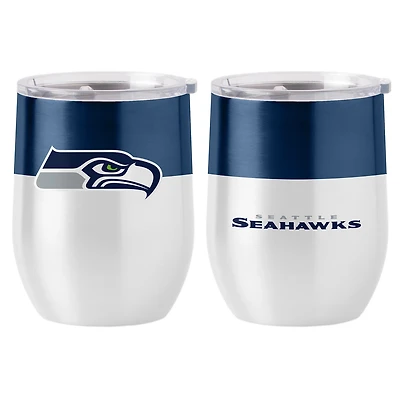 Logo Brands Seattle Seahawks 16 oz Colorblock Stainless Curved Beverage Tumbler