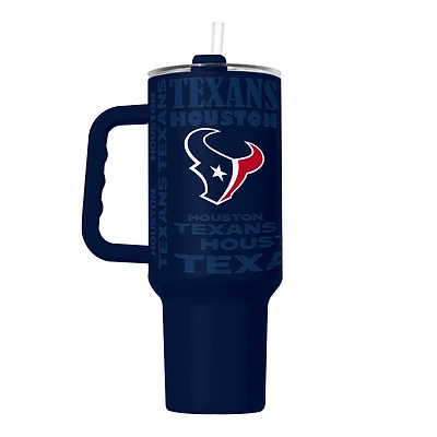 Logo Brands Texans 40 oz Replay Powder Coat Tumbler