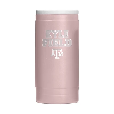 Logo Brands Texas A&M University Stencil Powder Coat Slim Can Coolie