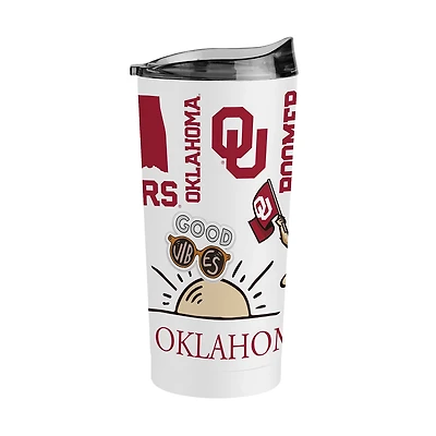 Logo Brands University of Oklahoma 20 oz Native Powder Coat Tumbler