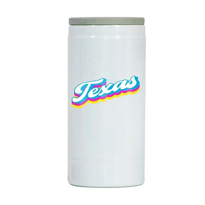 Logo Brands University of Texas 12 oz Iridescent Slim Coolie