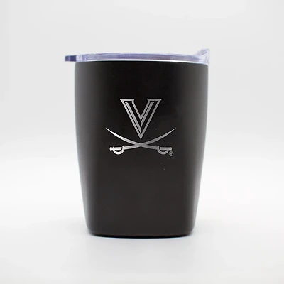 Logo Brands University of Virginia 10 oz Etch Powdercoat Rocks Tumbler