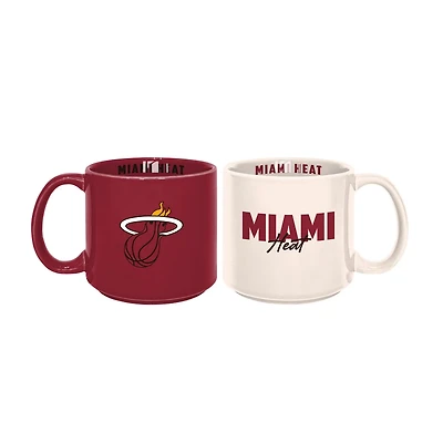 Miami Heat 2-Pack 15oz Stackable Mug Set