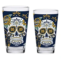 Notre Dame Fighting Irish Two-Pack 16oz Dia De Los Muertos Pint Glass Set
