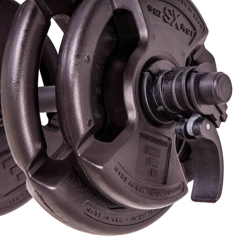 The Step Fitness 35 lb Adjustable Dumbbell Set