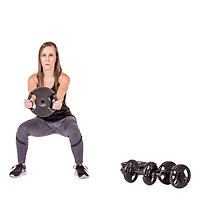 The Step Fitness 35 lb Adjustable Dumbbell Set