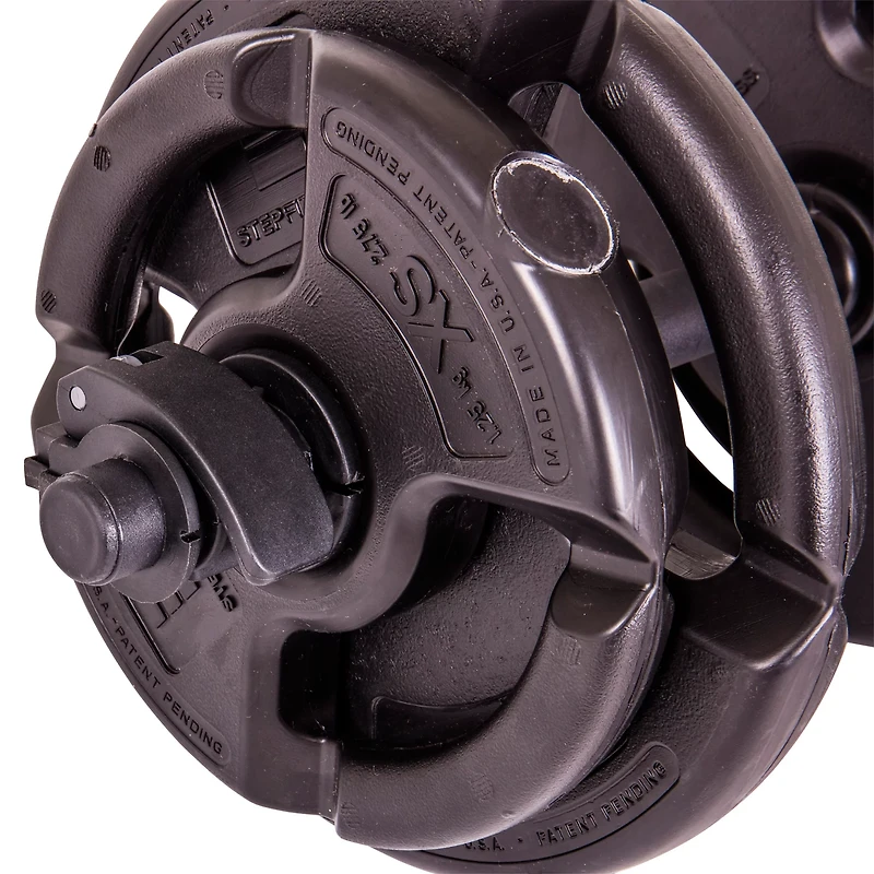 The Step Fitness 35 lb Adjustable Dumbbell Set