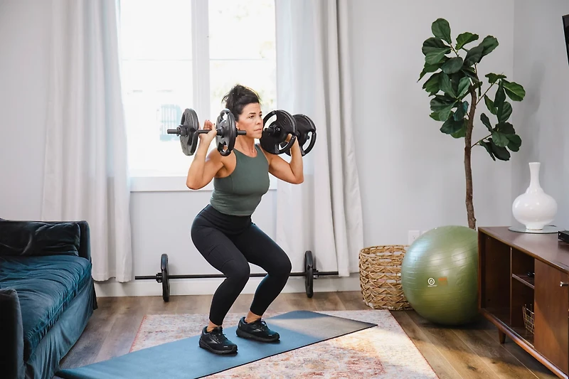 The Step Fitness 35 lb Adjustable Dumbbell Set