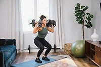 The Step Fitness 35 lb Adjustable Dumbbell Set