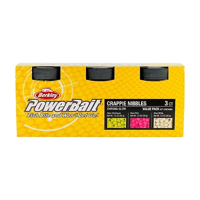 Berkley PowerBait Chorma-Glow Crappie Nibble Assorted Jar