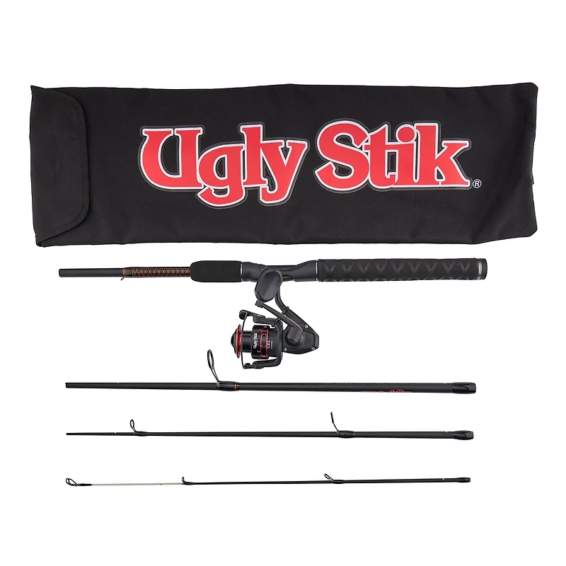 Ugly Stik GX2 6 ft M Travel Spinning Combo Kit