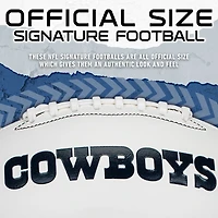 Franklin Sports NFL Dallas Cowboys Autograph Football - Official Size White Panel Souvenir Football for Autographs