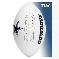 Franklin Sports NFL Dallas Cowboys Autograph Football - Official Size White Panel Souvenir Football for Autographs