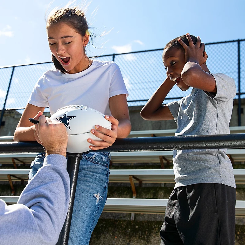 Franklin Sports NFL Dallas Cowboys Autograph Football - Official Size White Panel Souvenir Football for Autographs