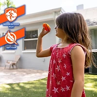 NERF Mini Stress Foam Sport Ball Set - Kids Mini Sports Ball Set - Includes Foam Micro Football, Soccer Ball + Basketball -