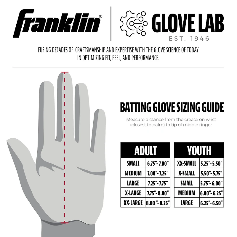 Franklin Adult MLB CFX PRT Series Batting Gloves