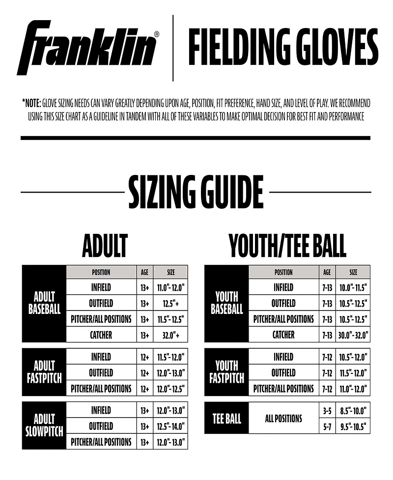 Franklin Pro Series Fast-Pitch Softball Fielding Glove