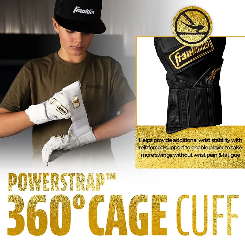 Franklin Sports Youth MLB Infinite Powerstrap Batting Gloves