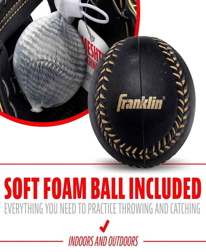 Franklin Youth Meshtek 9.5" T-ball Glove with Ball
