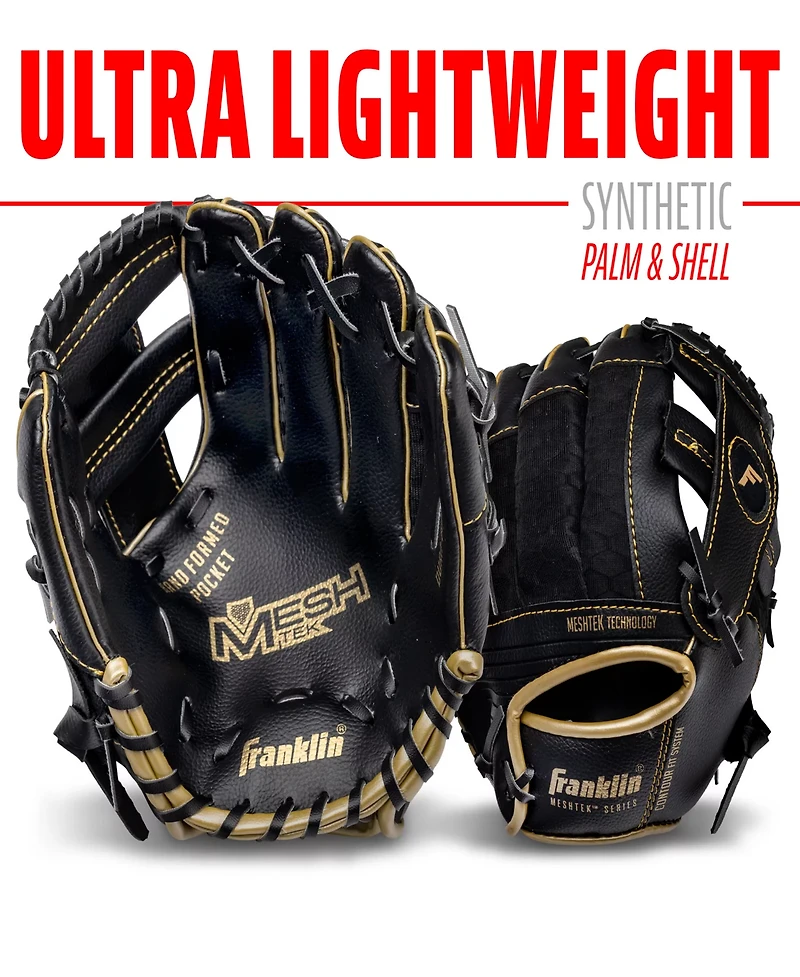 Franklin Youth Meshtek 9.5" T-ball Glove with Ball