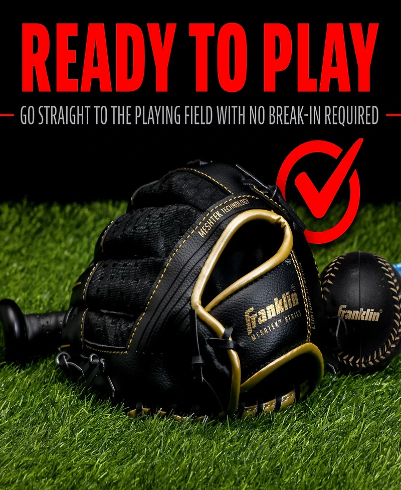 Franklin Youth Meshtek 9.5" T-ball Glove with Ball