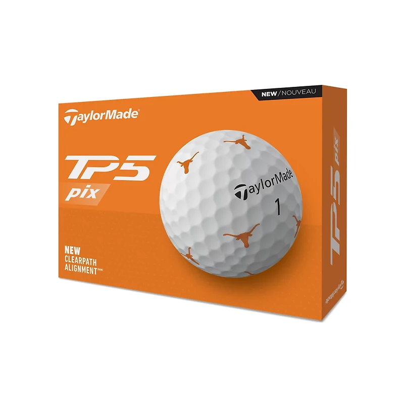 TaylorMade University of Texas 2024 TP5 Pix Golf Balls