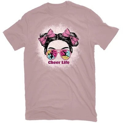 Academy Sports + Outdoors Women's Cheer L:ife Bun Girl Graphic T-shirt