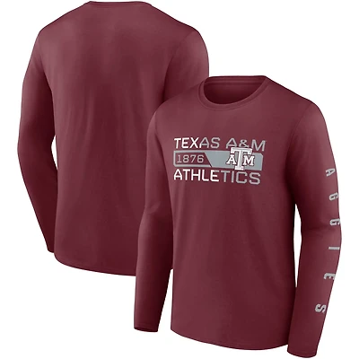 Fanatics Branded Texas AM Aggies Broad Jump 2-Hit Long Sleeve T-Shirt