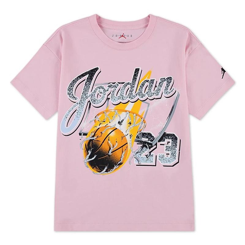 Jordan Girls' She's On Fire Script Graphic T-shirt