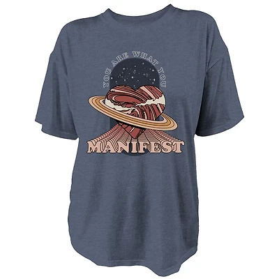 Live Outside the Limits Women's Manifest Oversized Graphic T-shirt
