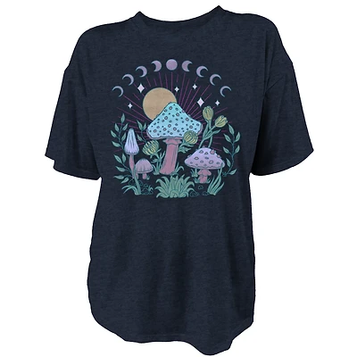 Live Outside the Limits Women's Mushrooms Oversized Graphic T-shirt