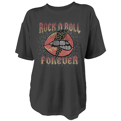 Live Outside the Limits Women's Rock N Roll Forever Oversize T-shirt