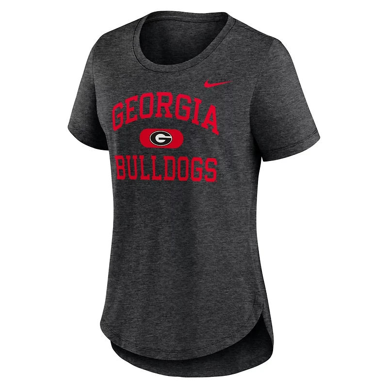 Nike Heather Georgia Bulldogs Blitz Tri-Blend T-Shirt