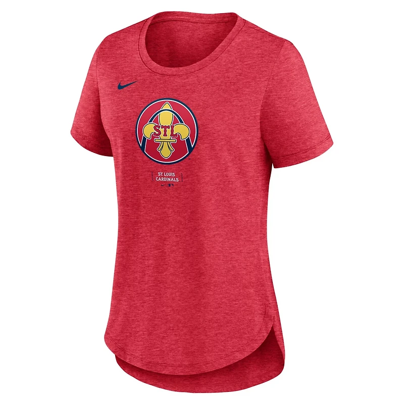 Nike St Louis Cardinals 2024 City Connect Scoop Neck Tri-Blend T-Shirt