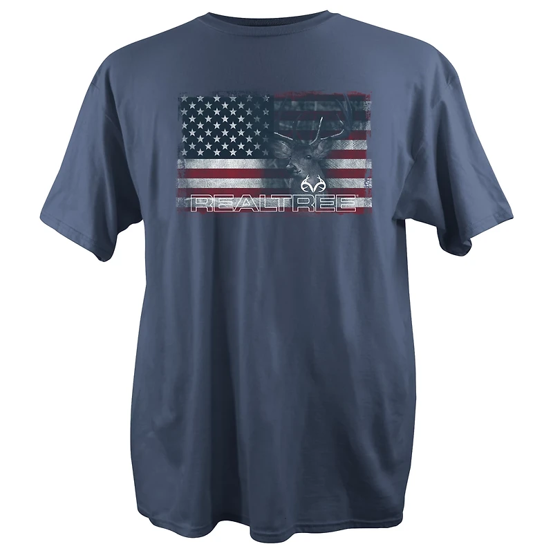 Realtree Men's Americana Deer Short Sleeve T-shirt