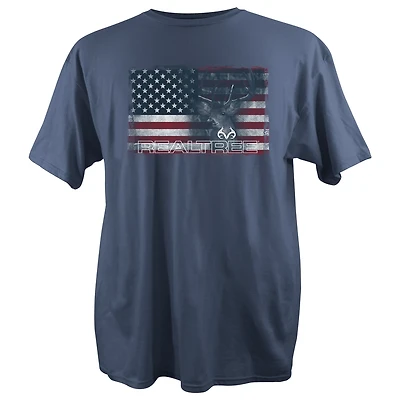 Realtree Men's Americana Deer Short Sleeve T-shirt