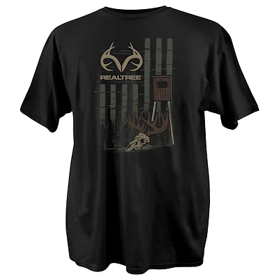 Realtree Men's Deer Stand Flag Short Sleeve T-shirt