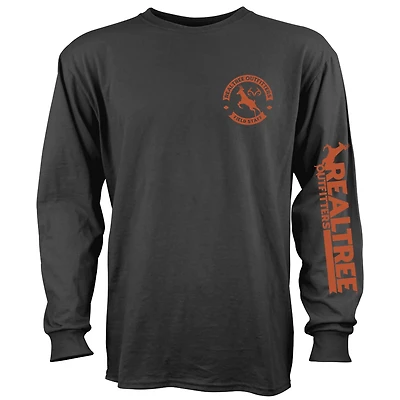 Realtree Men's Fieldstaff Jumping Long Sleeve Graphic T-shirt