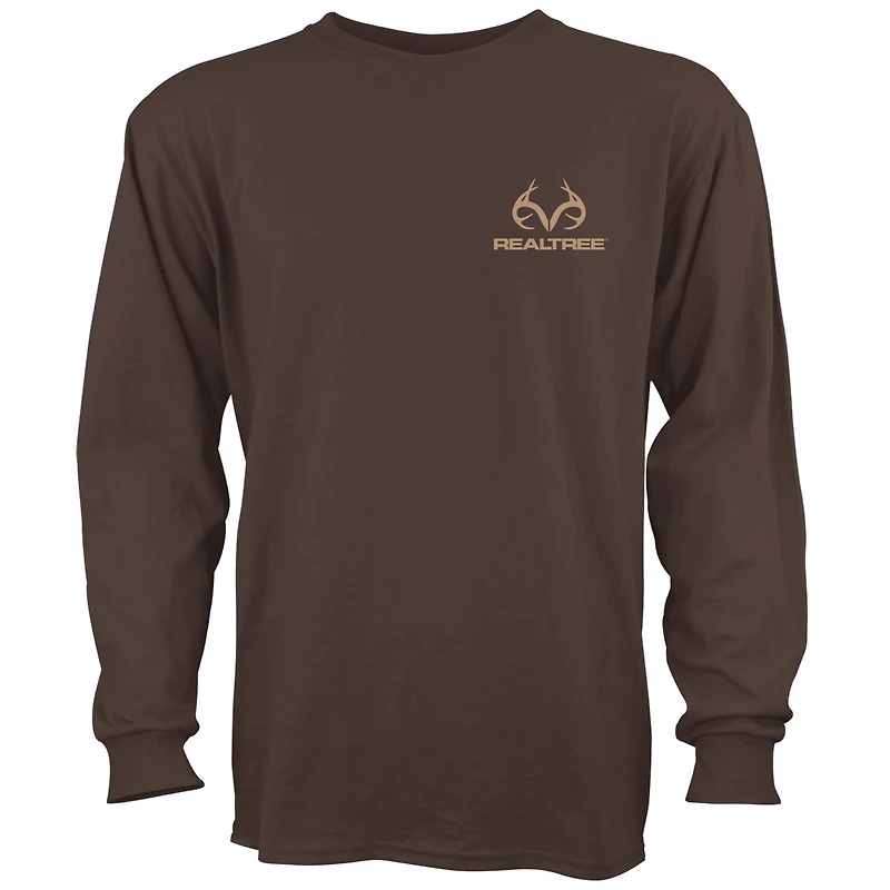 Realtree Men's Original Vertical Flag Long Sleeve Graphic T-shirt
