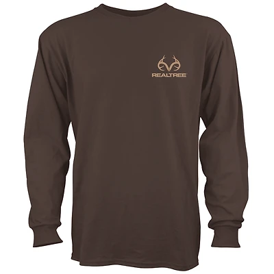 Realtree Men's Original Vertical Flag Long Sleeve Graphic T-shirt