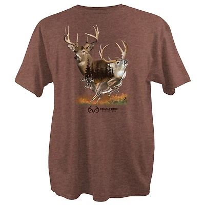 Realtree Men's Three Deer Short Sleeve T-shirt