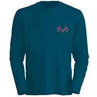 Realtree Women's Deer Flag Long Sleeve Graphic T-shirt