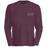 Realtree Women's Floral Deer Head Long Sleeve Graphic T-shirt